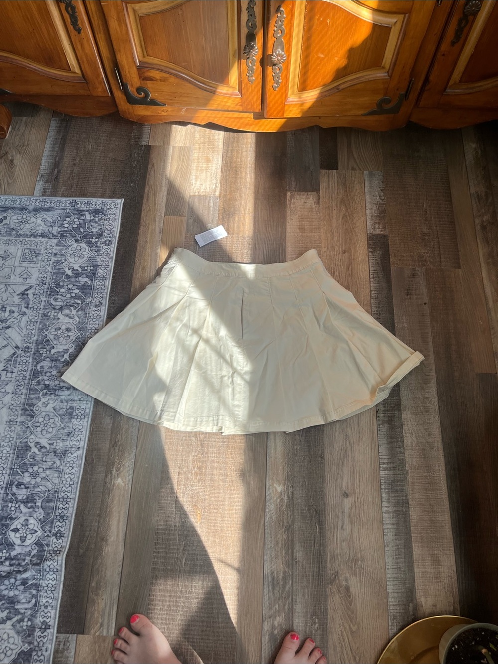 American Eagle Outfitters Cream Circle Skirt